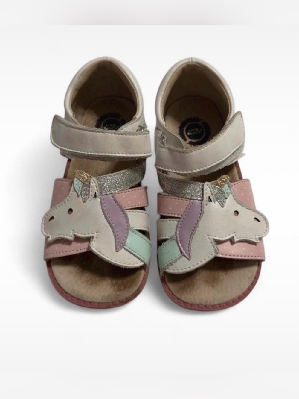 Livie & Luca Pastel Unicorn Sandals in Pink, Purple & Mint